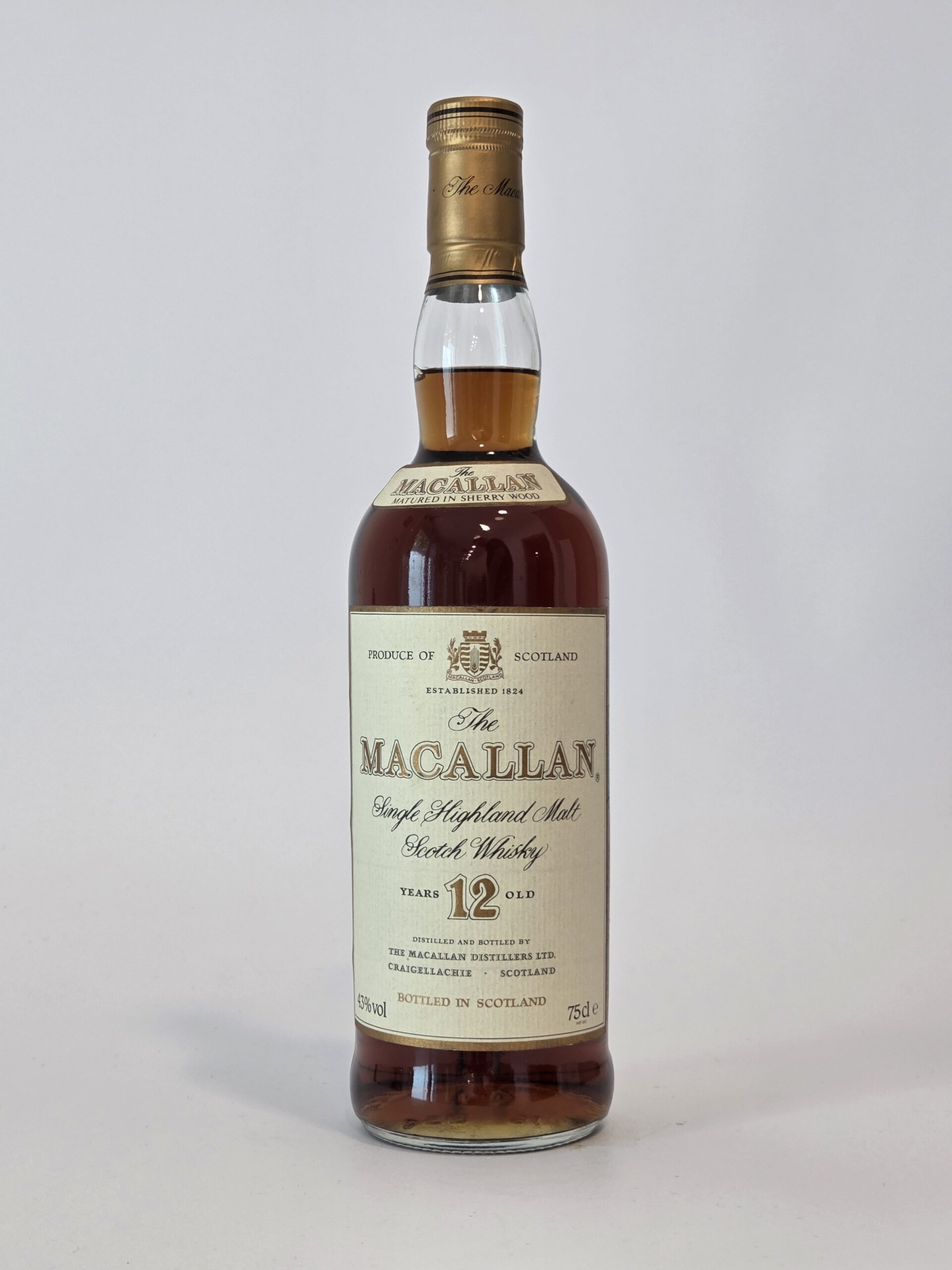 The Macallan 12 Ans d'Âge 43% 75cl – env. 1991–1992 (Marché Belge) – Image 2