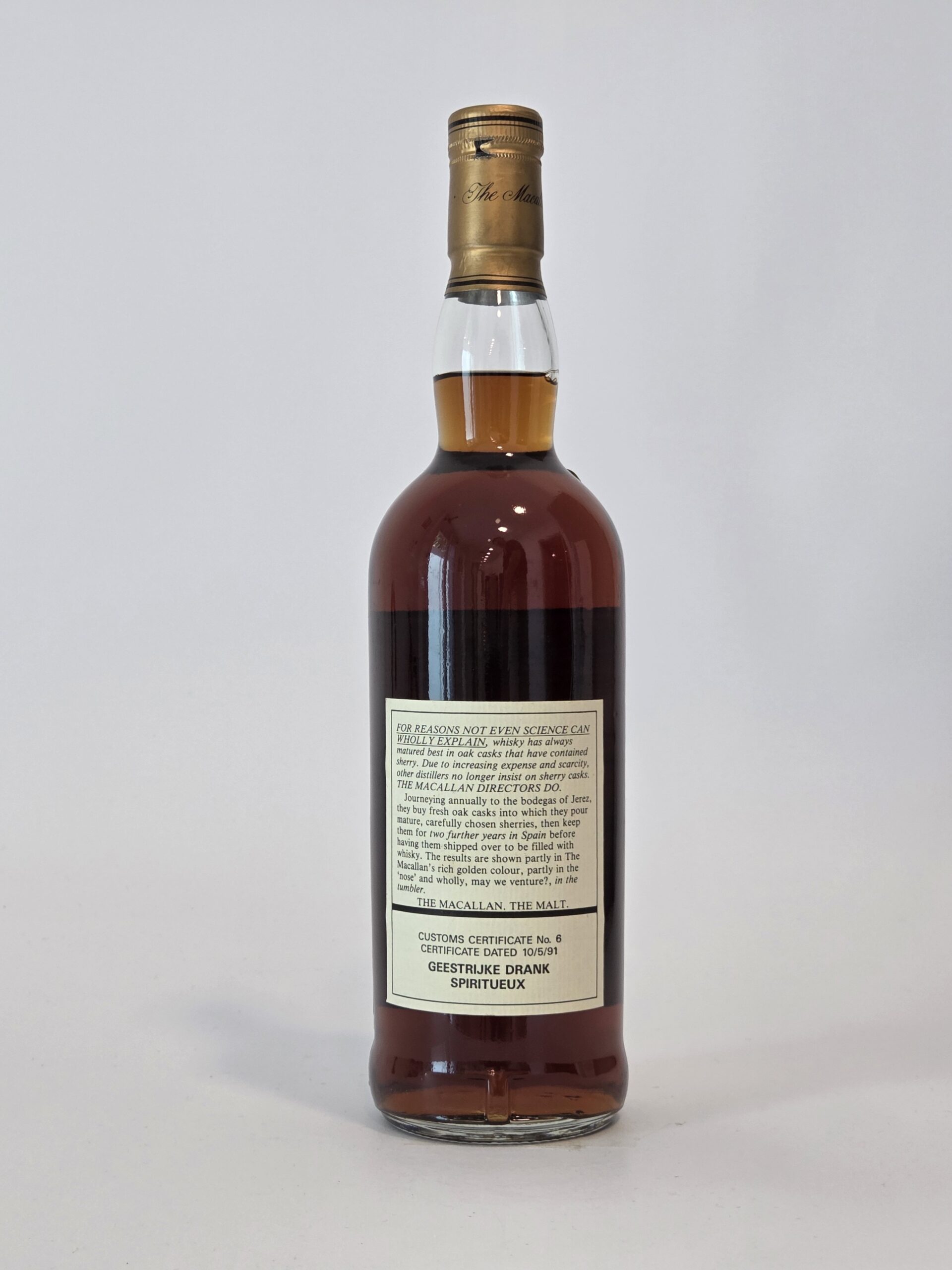 The Macallan 12 Ans d'Âge 43% 75cl – env. 1991–1992 (Marché Belge) – Image 5