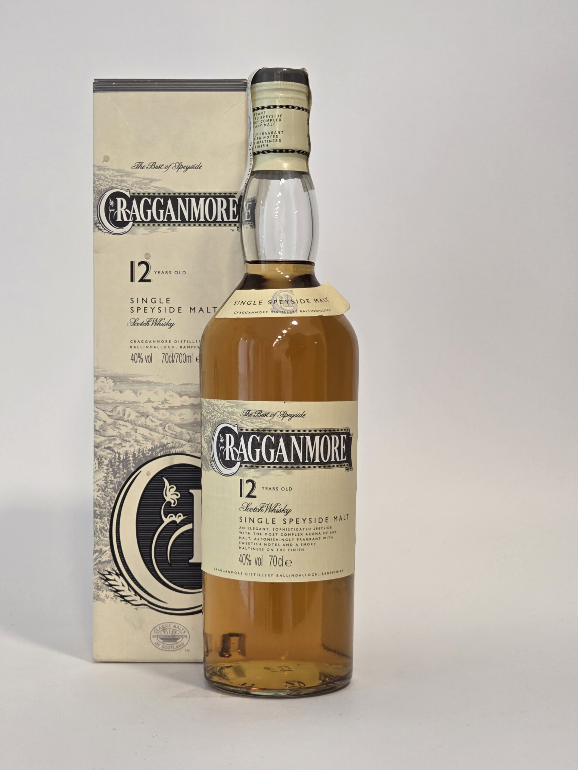 Cragganmore 12 Years Old – Classic Malts – 1990s Release – With Original Box