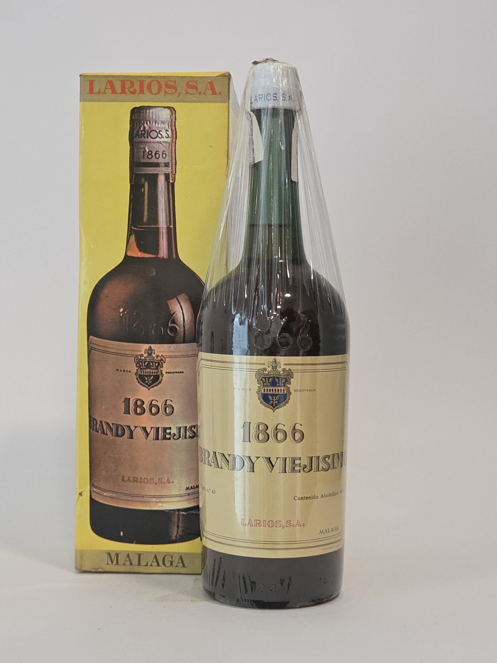 Larios 1866 Brandy Viejísimo – Málaga Bottling – 1960s Release – 75 cl – 40% ABV
