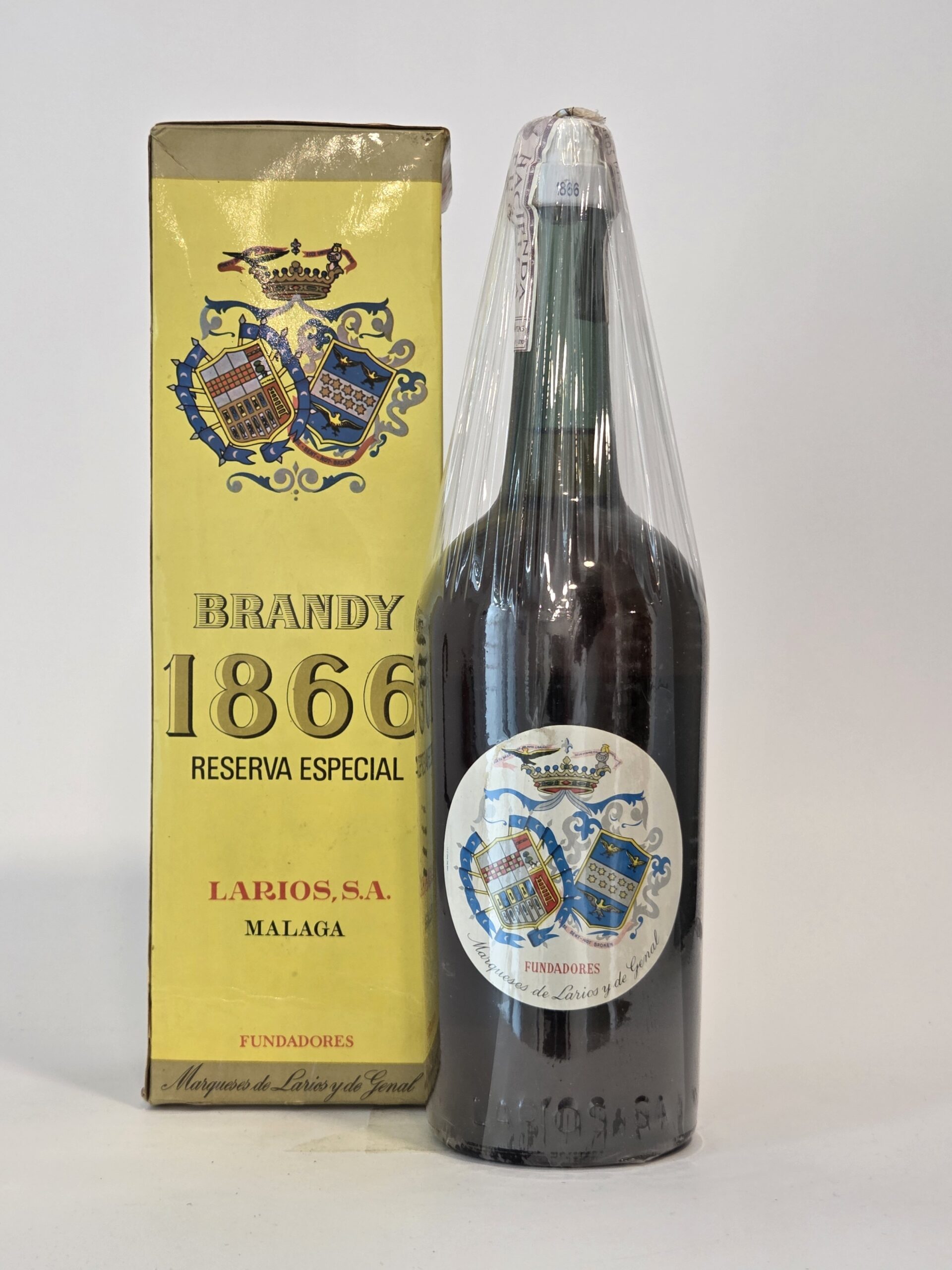 Larios 1866 Brandy Viejísimo – Málaga Bottling – 1960s Release – 75 cl – 40% ABV - Image 2
