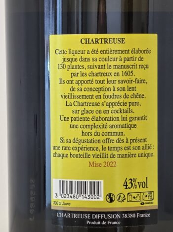 Chartreuse Yellow Jeroboam 2022 – 3 Litres – 43% - Image 3