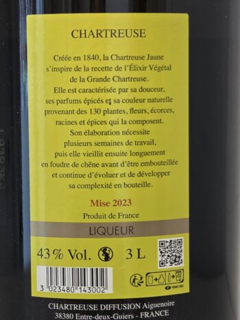 Chartreuse Yellow Jeroboam 2023 – 3 Litres – 43% - Image 3