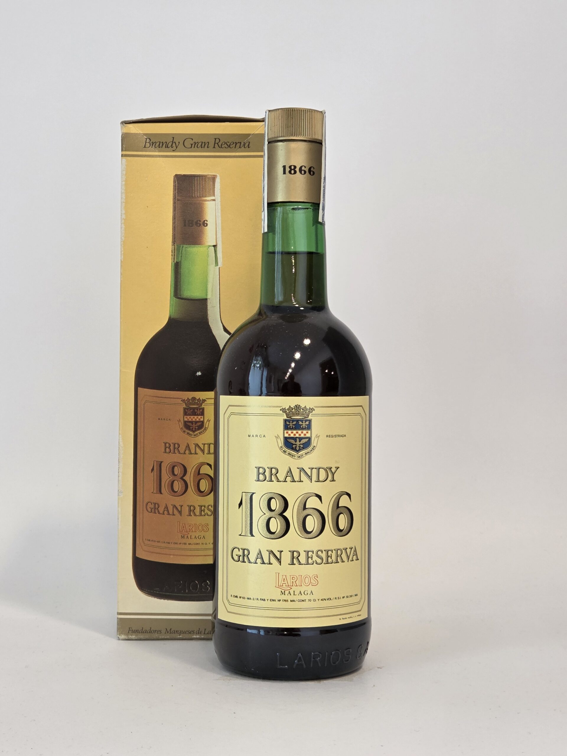 Larios 1866 Gran Reserva Brandy – Málaga – 70cl – 40% – Original Box – Early 1990s