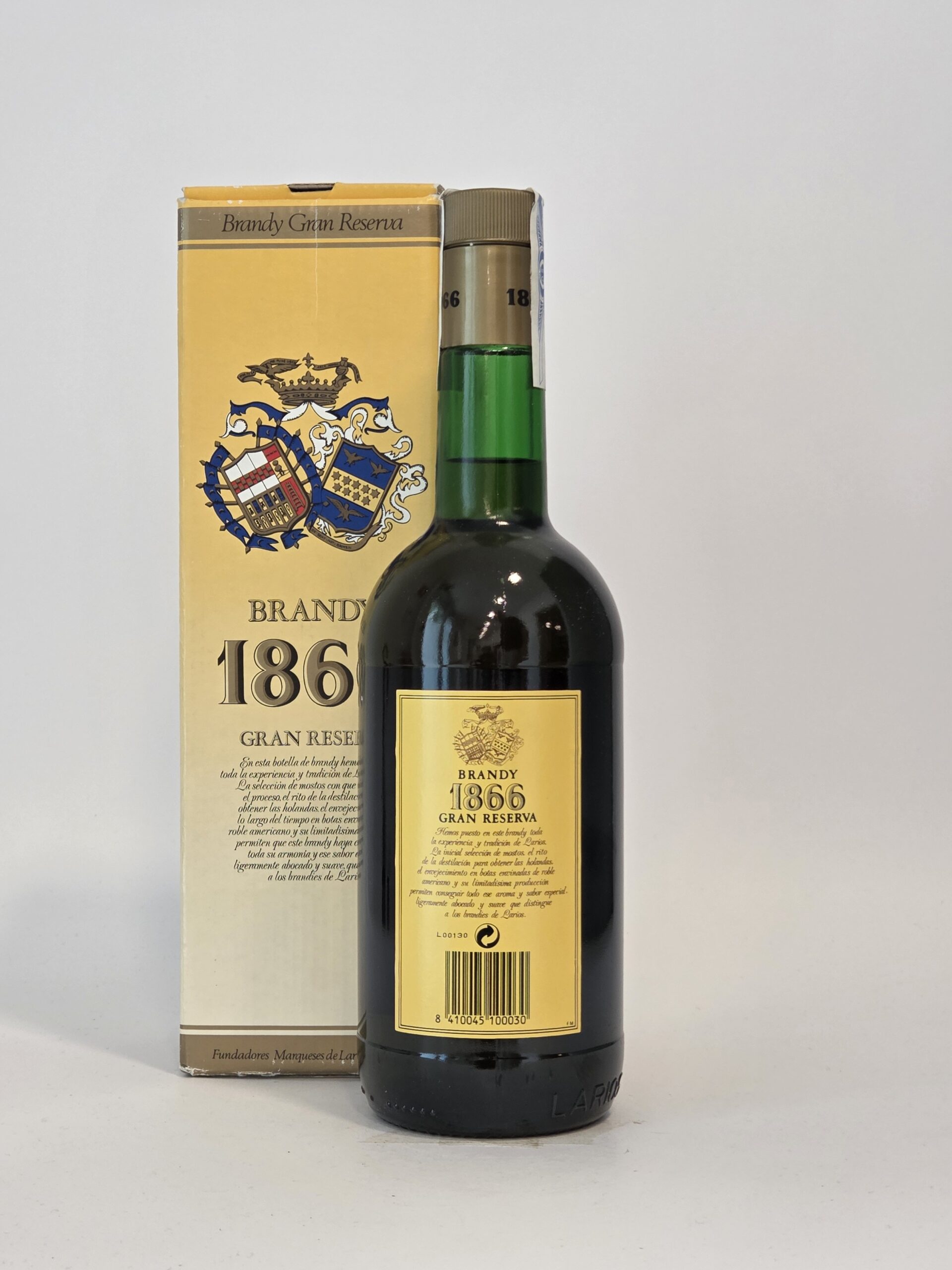 Larios1866 Gran Reserva Brandy – Málaga – 70cl – 40% – Original Box – c. 1998–2004 - Image 2