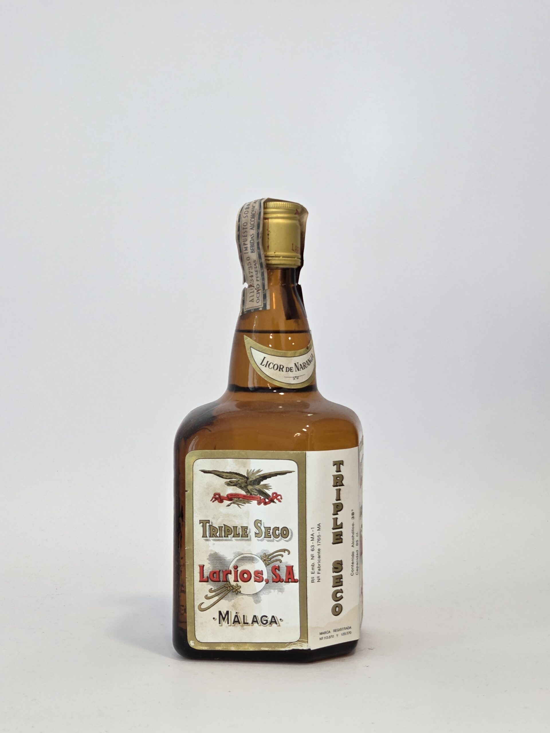 Larios Triple Sec – Málaga – Vintage Spanish Orange Liqueur – 70 cl – Circa 1970s