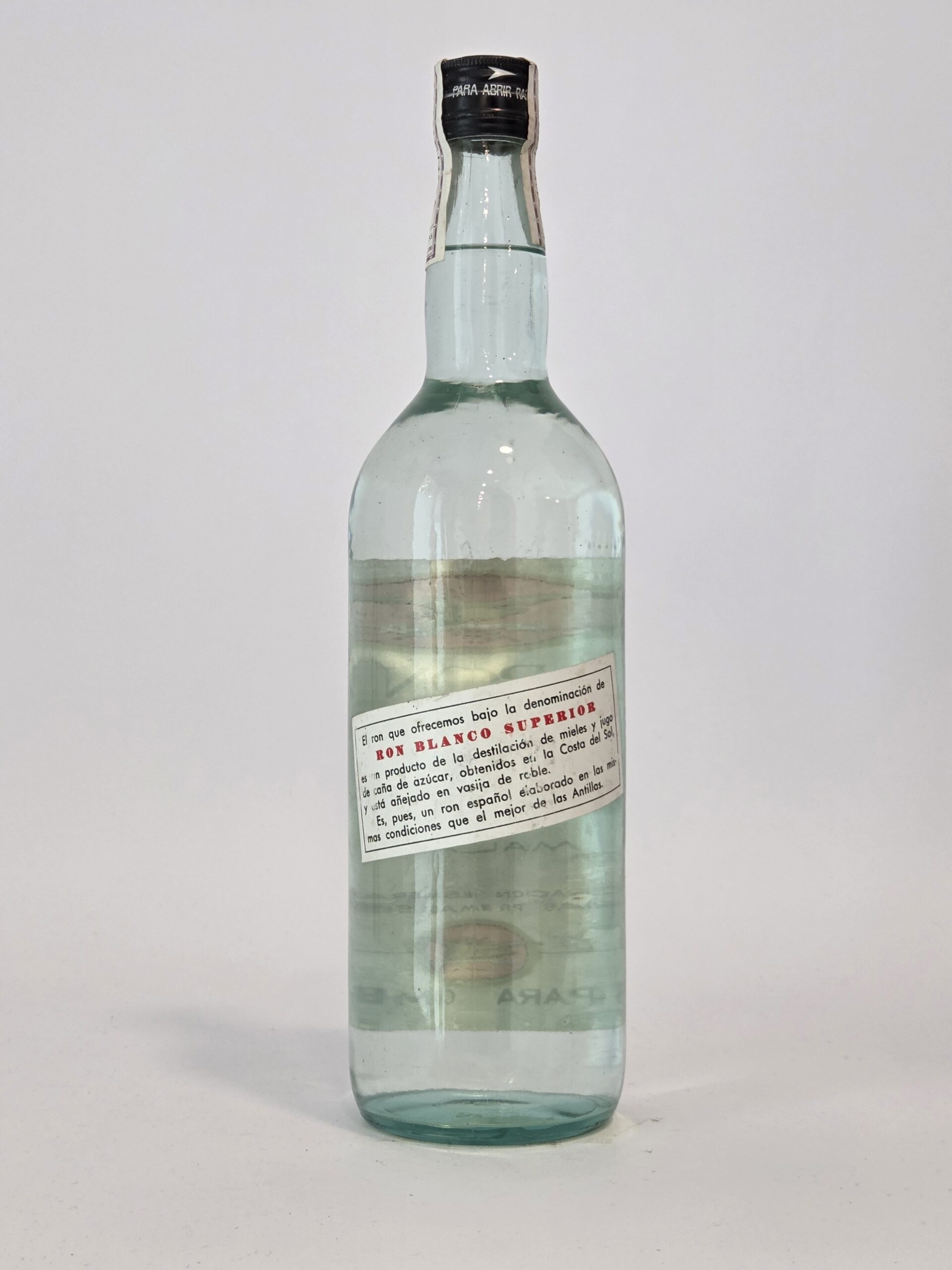 Larios Ron Blanco Superior – Málaga – Spanish White Rum – 1 Litre – 1960s/1970s Bottling - Image 2