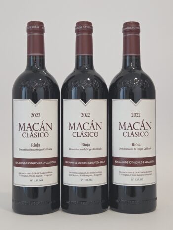 Macán Clásico 2022 – Benjamin de Rothschild & Vega Sicilia – 3 Bottles (3 × 75 cl