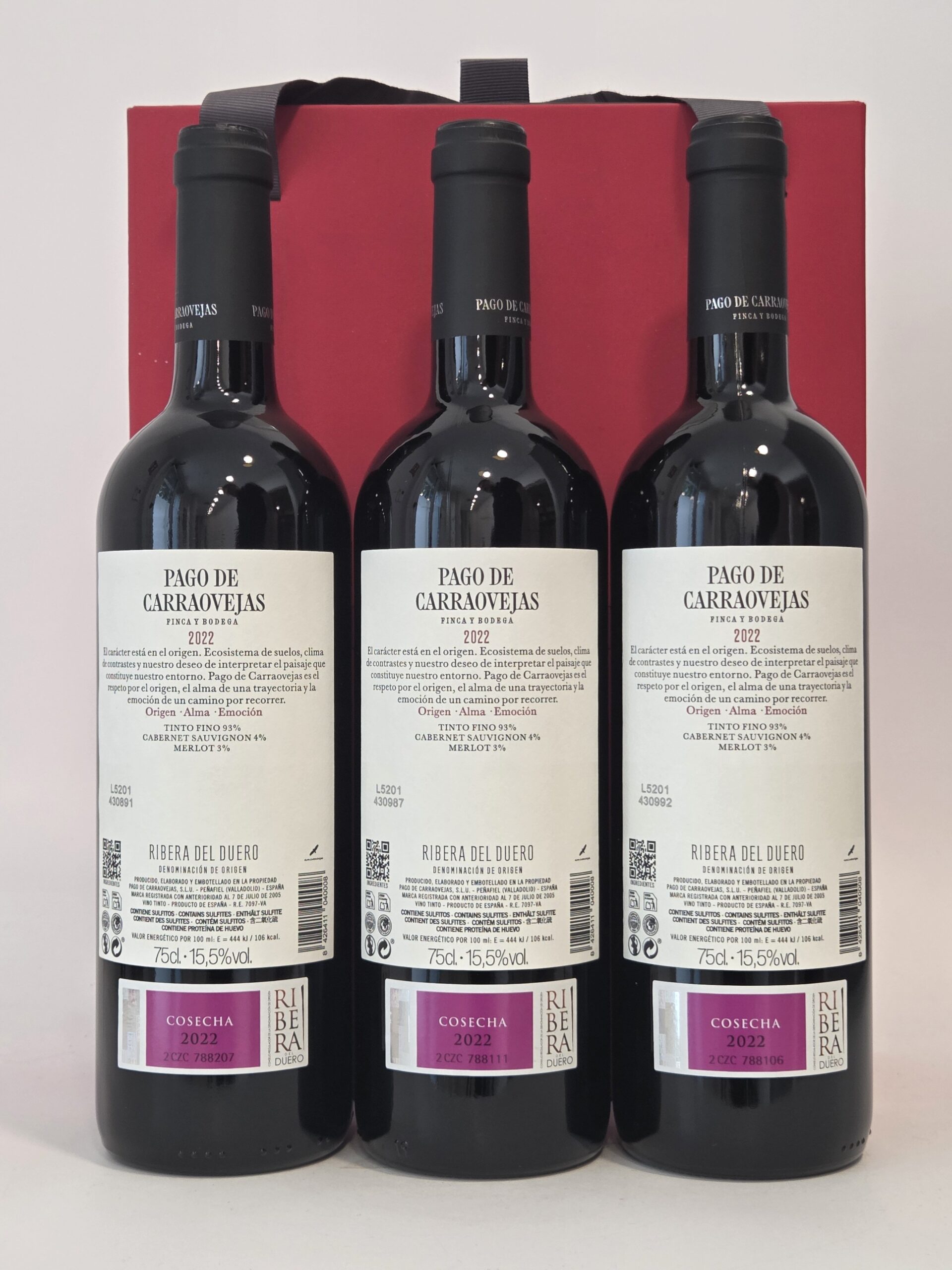Pago de Carraovejas 2022 – Ribera del Duero – 3 Bouteilles (3 × 75 cl) – Coffret d’Origine de la Bodega – Image 2