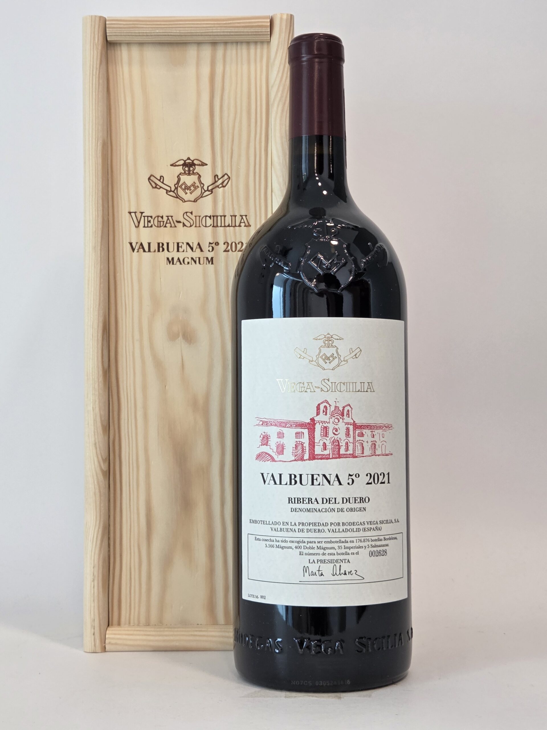 Vega Sicilia Valbuena 5º 2021 Magnum – 150 cl / 14% Vol – Original Wooden Case